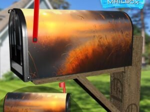 Sunrise in the Meadow Decorative Rural Farm Mailbox Cover