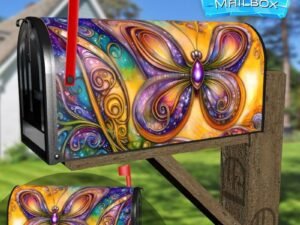 Beautiful Abstract Butterfly #2 Decorative Rural Farm Mailbox Cover