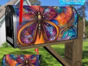 Beautiful Abstract Butterfly #3 Decorative Rural Farm Mailbox Cover