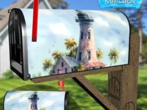 Little Lighthouse Island Decorative Rural Farm Mailbox Cover