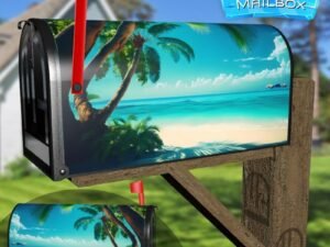 Tropical Summer Paradise Decorative Rural Farm Mailbox Cover