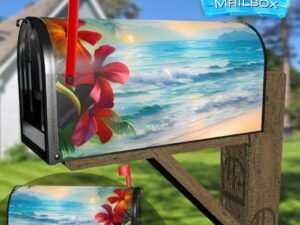 Tropical Summer Paradise #2 Decorative Rural Farm Mailbox Cover