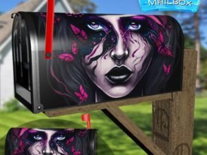 Dark Butterfly Fairy #1 Decorative Rural Farm Mailbox Cover