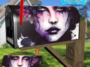 Dark Butterfly Fairy #2 Decorative Rural Farm Mailbox Cover