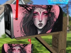 Dark Butterfly Fairy #3 Decorative Rural Farm Mailbox Cover
