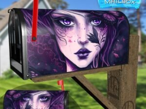 Dark Butterfly Fairy #5 Decorative Rural Farm Mailbox Cover
