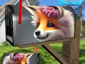 Pretty Fox Girl Decorative Rural Farm Mailbox Cover