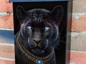 Majestic Black Panther Colonial Mailbox Cover