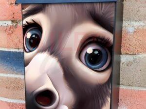 Blue Eyed Donkey Colonial Mailbox Cover