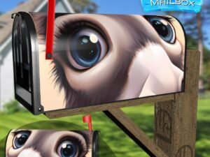 Blue Eyed Donkey Decorative Rural Farm Mailbox Cover