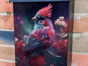 Beautiful Midnight Cardinal #2 Colonial Mailbox Cover