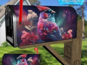 Beautiful Midnight Cardinal #2 Decorative Rural Farm Mailbox Cover