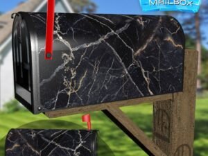 Dark Marble Design Decorative Rural Farm Mailbox Cover