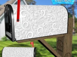 Folklore Flower Batik Design Decorative Rural Farm Mailbox Cover