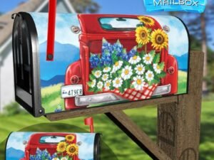 Pioneer Woman Summer Truck Decorative Rural Farm Mailbox Cover
