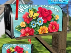 Pioneer Woman Flower Pot Decorative Rural Farm Mailbox Cover