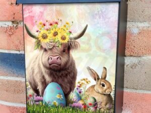 Cute Easter Farm Animals Colonial Mailbox Cover