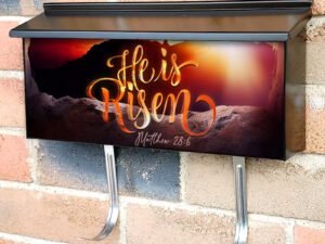 He is Risen Townhouse Mailbox Cover