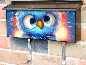 Cute American Patriot Eagle Baby Townhouse Mailbox Cover