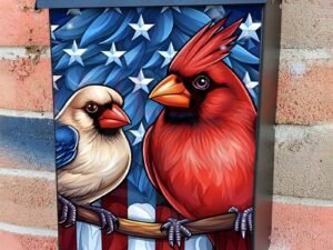 American Patriot Birds Colonial Mailbox Cover