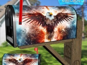 American Patriot Eagle with a Cross Decorative Rural Farm Mailbox Cover