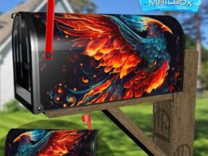 Dazzling Phoenix Bird Decorative Rural Farm Mailbox Cover