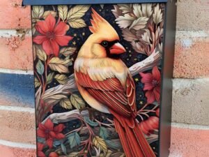 Beautiful Female Cardinal Colonial Mailbox Cover