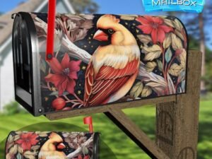 Beautiful Female Cardinal Decorative Rural Farm Mailbox Cover