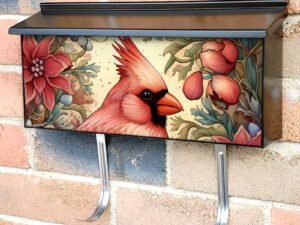 Beautiful Male Cardinal Townhouse Mailbox Cover