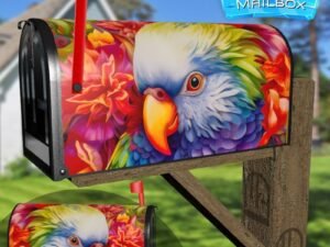 Birds of Paradise - Colorful Parrot Decorative Rural Farm Mailbox Cover