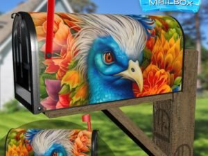 Birds of Paradise - Pretty Peacock Decorative Rural Farm Mailbox Cover
