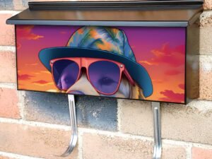 Summer Beach Boy Townhouse Mailbox Cover