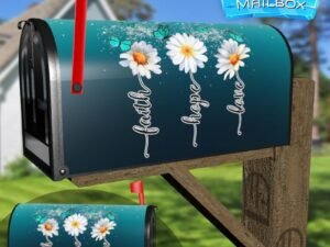 Daisies and Butterflies Decorative Rural Farm Mailbox Cover