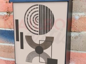 Minimalist Zen Mid Century Art  #9 Colonial Mailbox Cover