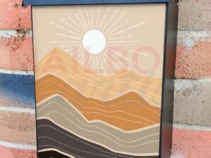 Minimalist Zen Mid Century Art  #33 Colonial Mailbox Cover