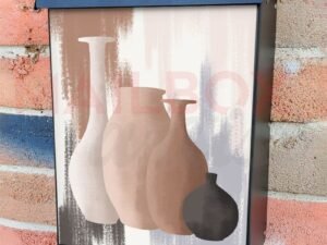 Minimalist Zen Mid Century Art  #34 Colonial Mailbox Cover