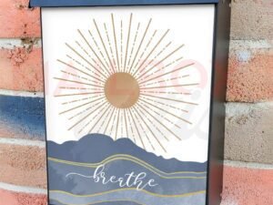 Minimalist Zen Mid Century Art  #36 Colonial Mailbox Cover