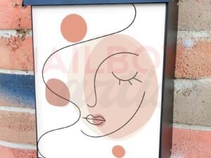 Minimalist Zen Mid Century Art  #46 Colonial Mailbox Cover