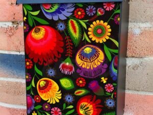 Hungarian Folklore Flowers Colonial Mailbox Cover