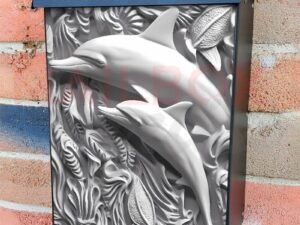 Cute Dolphins 3D Effect Colonial Mailbox Cover