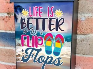 Life is Better in Flip-Flops #2 Colonial Mailbox Cover