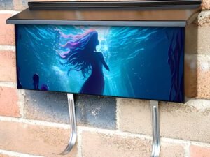 Beautiful Mermaid Silhouette Townhouse Mailbox Cover