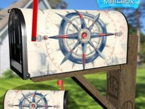Abstract Beach House Design Decorative Rural Farm Mailbox Cover