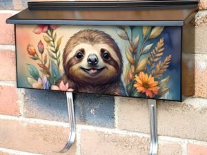Cute Sloth in a Bucket Townhouse Mailbox Cover