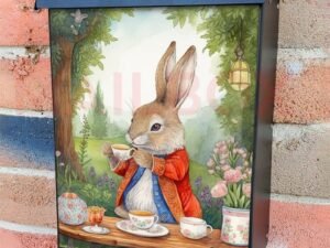 Peter Rabbit Tea Party Colonial Mailbox Cover