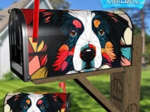 Stained Glass Bernie Design Decorative Rural Farm Mailbox Cover