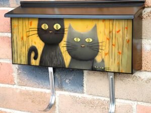 We Hope You Like Cats Townhouse Mailbox Cover