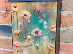 Dreamy Pastel Flowers Colonial Mailbox Cover