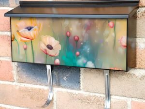 Dreamy Pastel Flowers Townhouse Mailbox Cover
