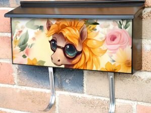 Cute Horse and Sunflowers Townhouse Mailbox Cover